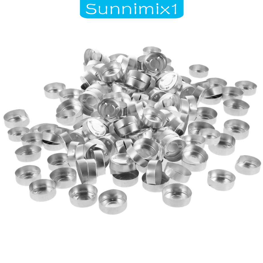 [SUNNIMIX1]200 Pieces Empty Aluminum Tealight Cups DIY Candles Containers Case 38x12mm