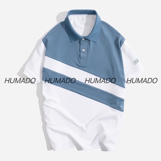 Áo polo nam nữ 5K HUMADO phối màu song song, chất vải CVC gai sần cá sấu cao cấp giúp thoáng khí tốt nhất