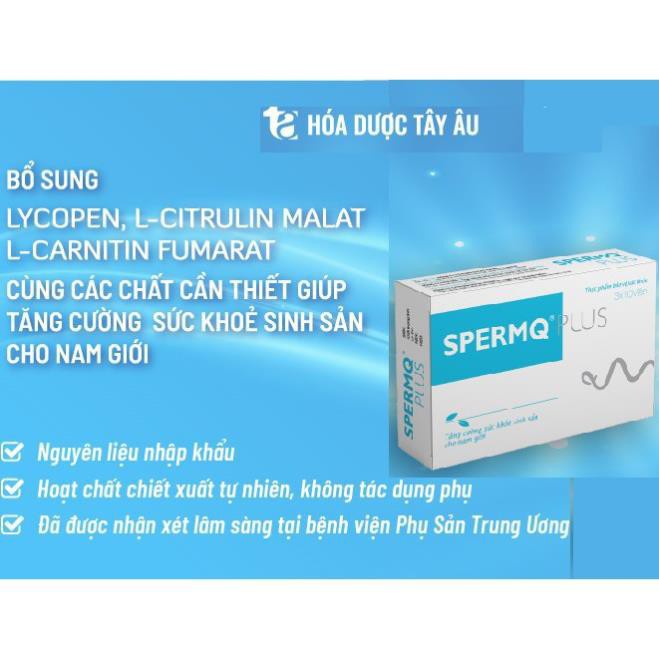 SPERMQ PLUS hộp 60 viên hỗ trợ sinh sản nam giới