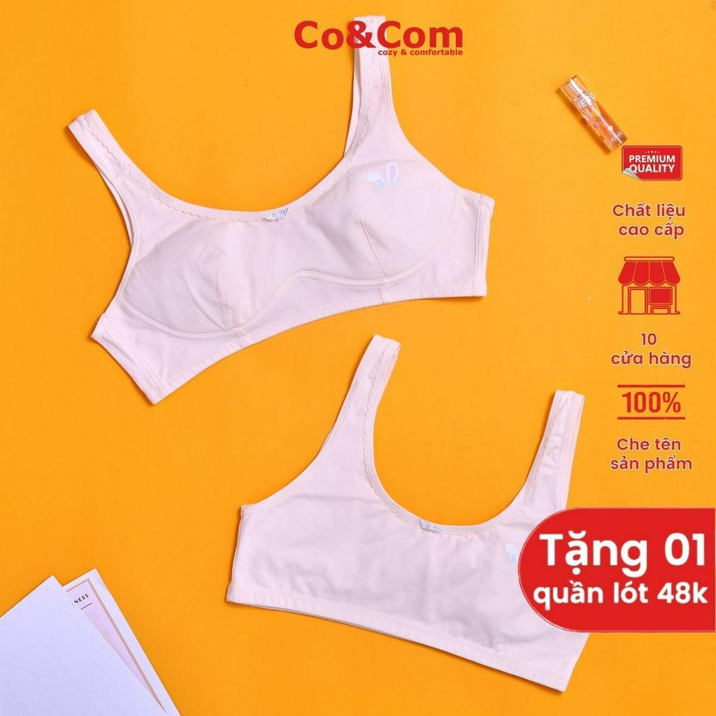Áo ngực học sinh CoandCom chất liệu cotton thoáng mát thấm hút mềm mại an toàn với da ALF4017