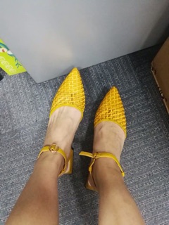 Oder sandal gót vuông đế thấp (kèm ảnh thật)