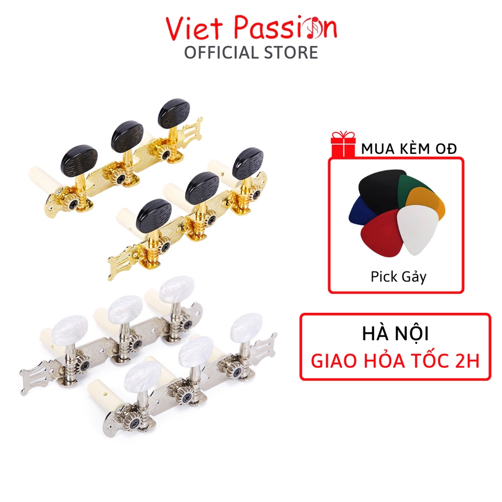 Bộ khóa đàn guitar classic đàn cổ điển dây nylon có liền 2 vế kèm ốc vít thay thế Viet Passion