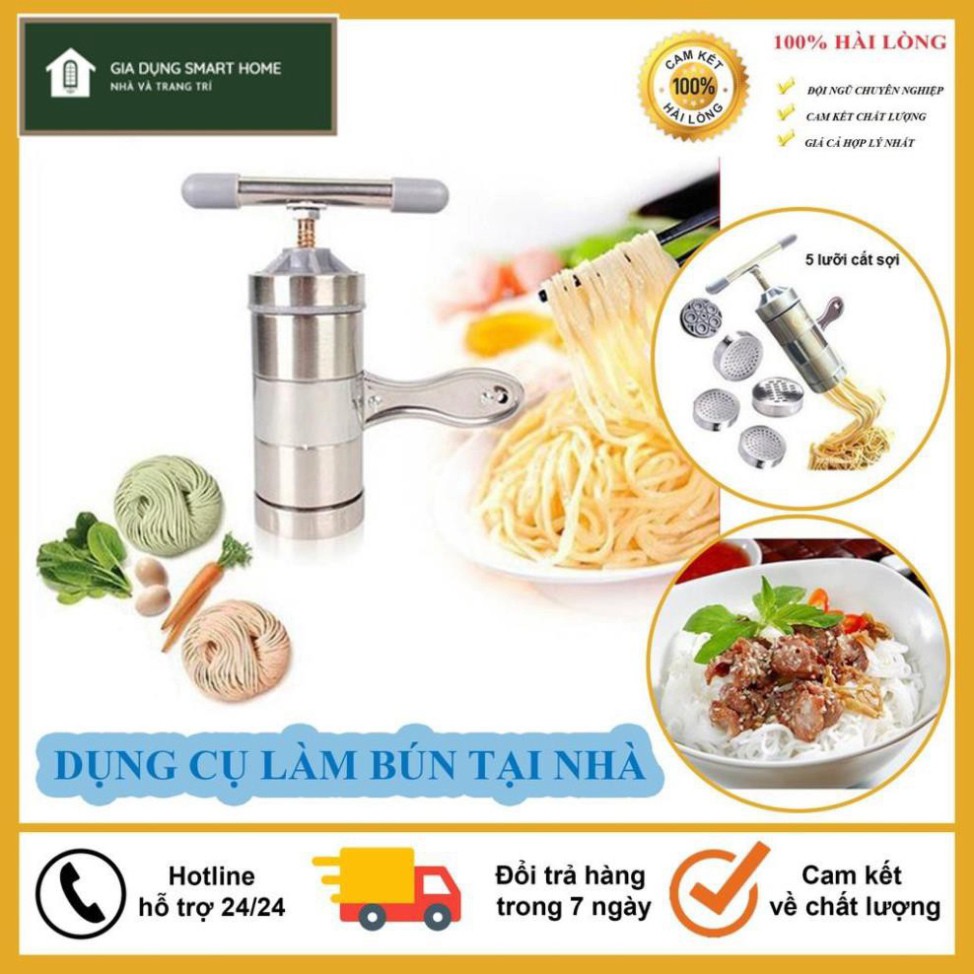 Máy Làm Bún, Dụng Cụ Làm Bún Tươi Bằng Tay Inox Tiên Dụng, Dễ Dàng Làm Bún Tại Nhà An Toàn