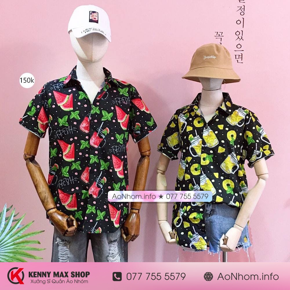 Áo Sơ mi Hoạt hình - Ly dưa hấu, Ly dứa | BigBuy360 - bigbuy360.vn