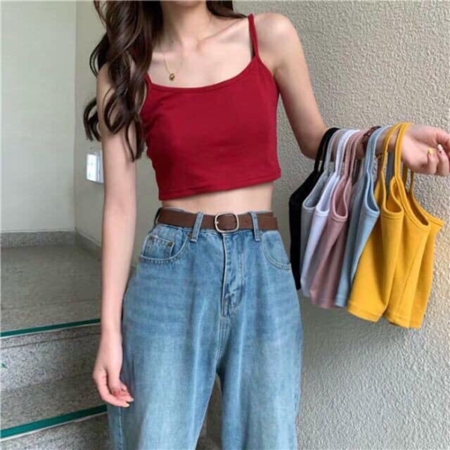 [Mã WARN10 giảm 10k đơn 99k] Áo 2 dây croptop 8 màu siu xinh chất đẹp | BigBuy360 - bigbuy360.vn