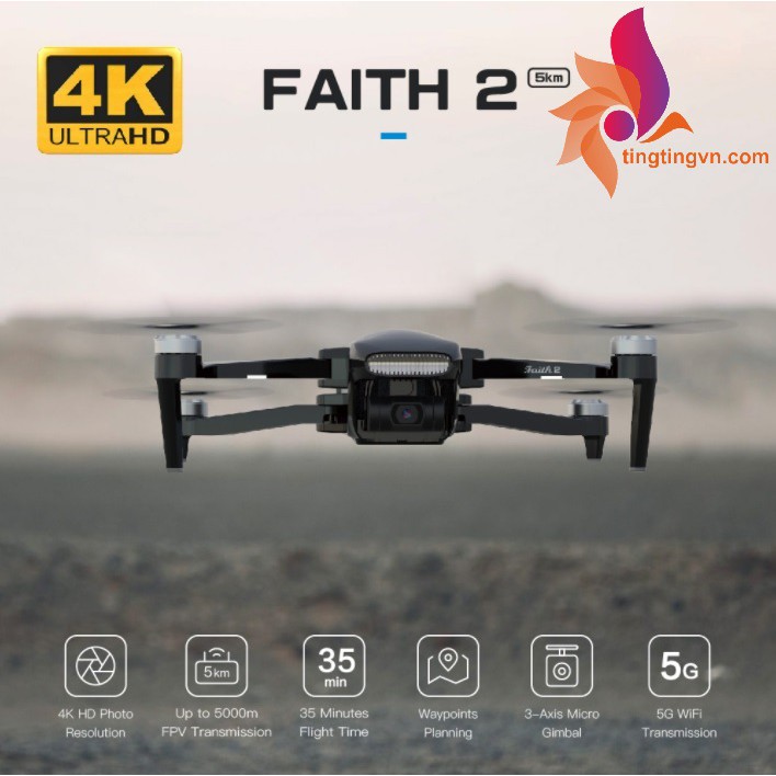 C-Fly Faith 2 Pro Dual GPS GNOLASS Camera 4K 30fps 20MP 5KM Thời gian bay 35 phút