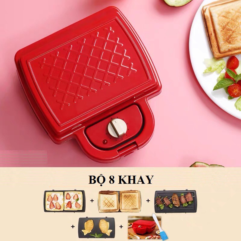 Máy Làm Bánh Mini Đa Năng/Nướng Bánh Mì Sandwich RAINBOW MAGIC Nhân Đôi Tiện Lợi Nhanh Chóng