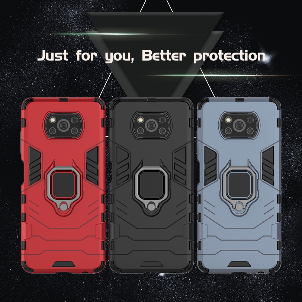 Ốp điện thoại UFlaxe cứng chống sốc có nhẫn đỡ cho Xiaomi Poco X3 Pro NFC Poco F3 X3 GT M3Pro 5G F2 Pro Pocophone F1 | BigBuy360 - bigbuy360.vn