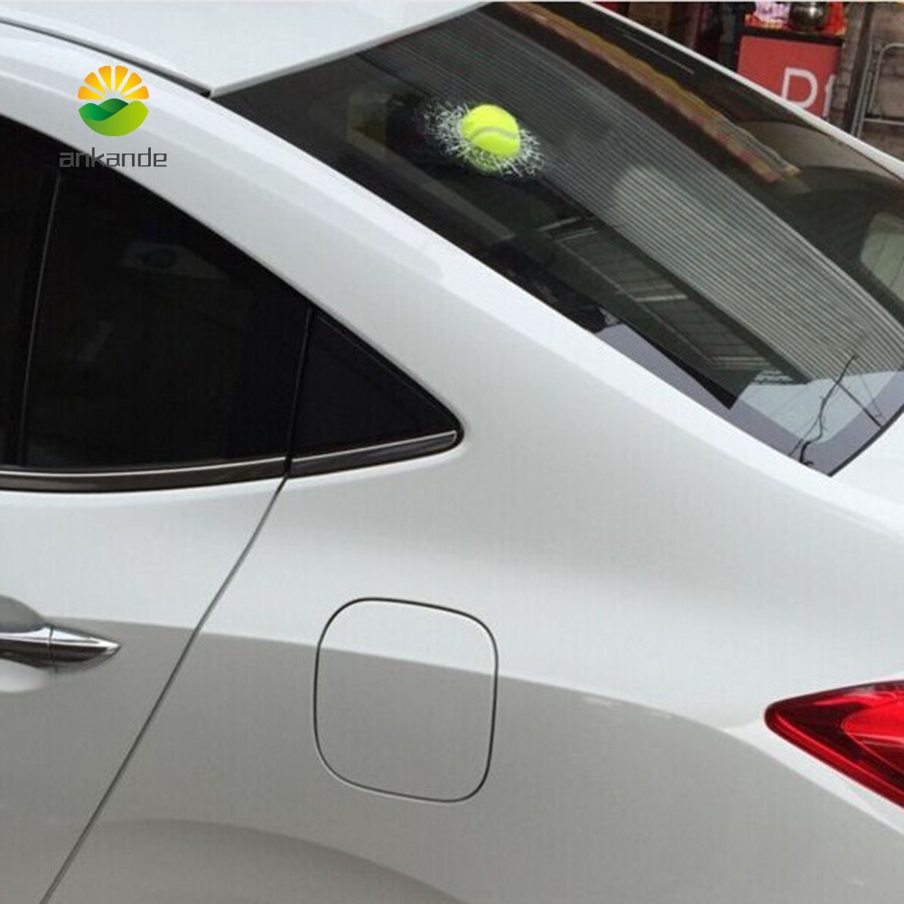 Sticker 3D Hình Quả Bóng Đá / Bóng Chày / Bóng Chày Trang Trí Xe Hơi