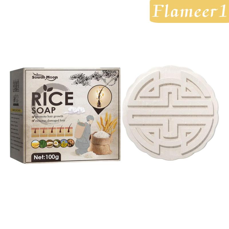 [Flameameer1] Xà Phòng Gạo Dầu Thủ Công Nuôi Dưỡng Da Đầu Dành Cho Nữ
