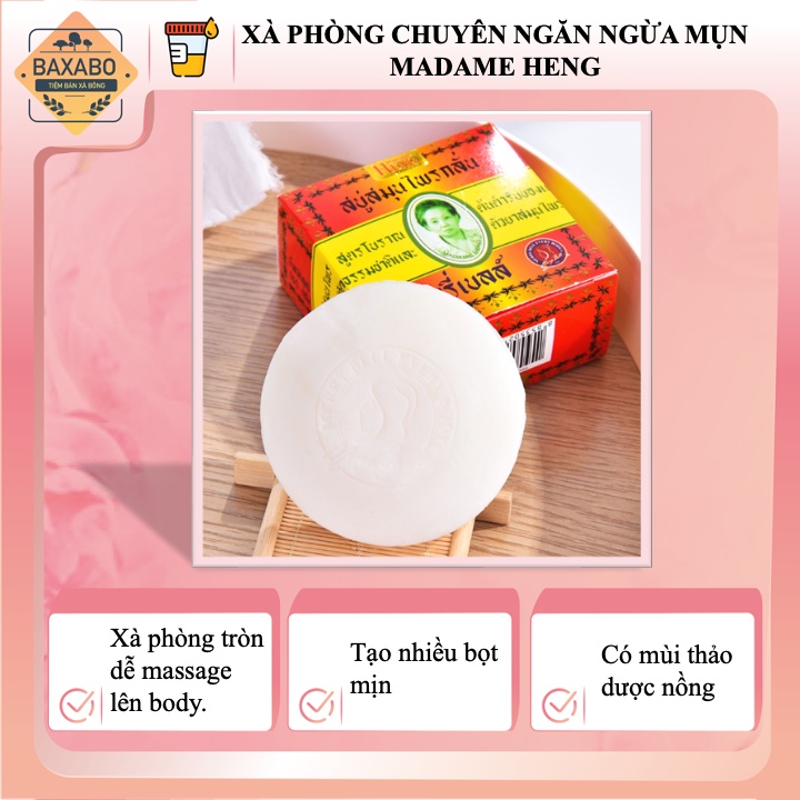 XÀ PHÒNG CHUYÊN NGĂN MỤN LƯNG MADAME HENG - XÀ PHÒNG CỔ TRUYỀN THÁI LAN - HIỆU QUẢ NGAY CỤC ĐẦU TIÊN 160G
