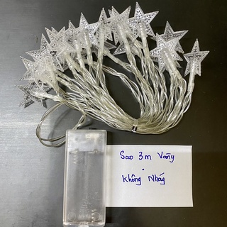 Dây Đèn Led Trang Trí Ngôi Sao 6 Mét/ 3 Mét Màu Vàng Nắng, Decor Nhà Cửa, Quán Cafe, Noel, Tết