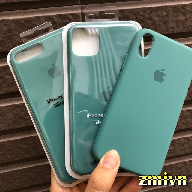 XANH MIDNIGHT GREEN _ Dây cao su Apple Watch kèm ốp chống bẩn dành cho iphone 6 7 8 Plus , X /XS/ XS MAX , 11 / 11 pro .