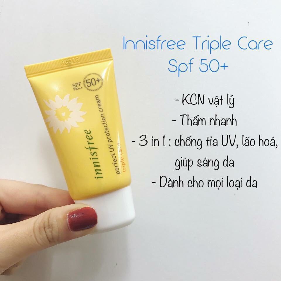 {New 2019}Kem Chống Nắng Innisfree Triple Care 20ml