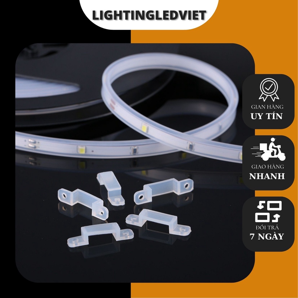 Nẹp cố định LED dây đôi,set túi 50 cái