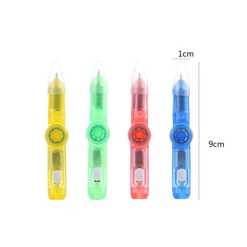 Bút Gel Xoay 0.5mm Có Đèn Led Thoải Mái Chống Trượt Vui Nhộn Màu Ngẫu Nhiên