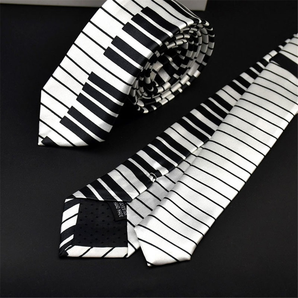 Cà Vạt Họa Tiết Phím Đàn Piano Thời Trang Cho Nam