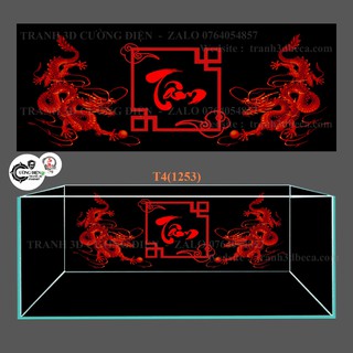 Tranh 3d bể cá- Tranh 3D phông nền bể cá cao cấp – Trang trí hồ cá cảnh – Có keo sẵn – Cường Điện