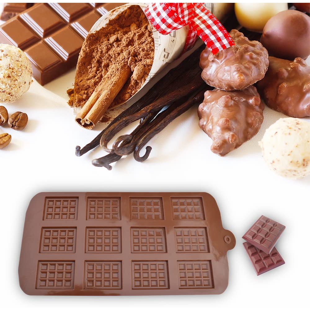 Khuôn silicon 12 lỗ làm sô cô la ANAEAT