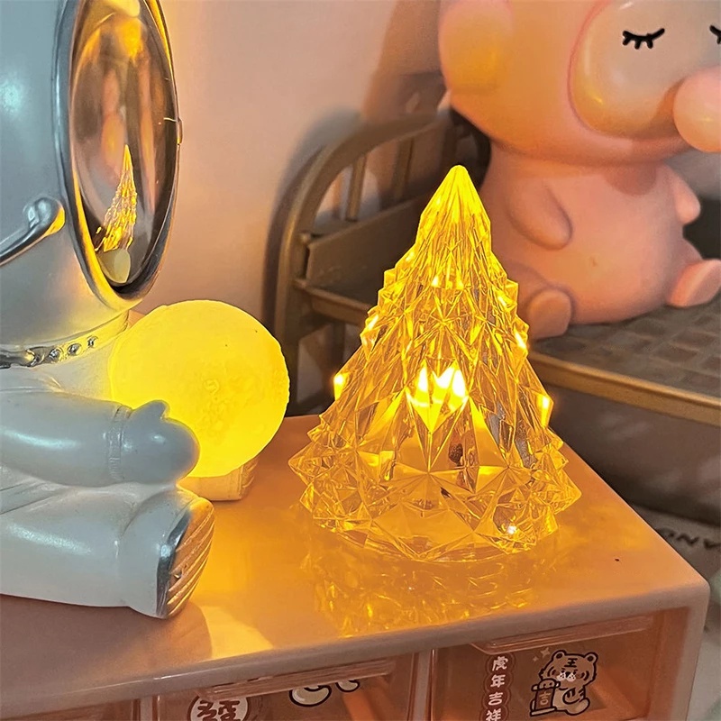 Đèn Ngủ Led Hình Cây Thông Giáng Sinh Trang Trí Cửa Sổ