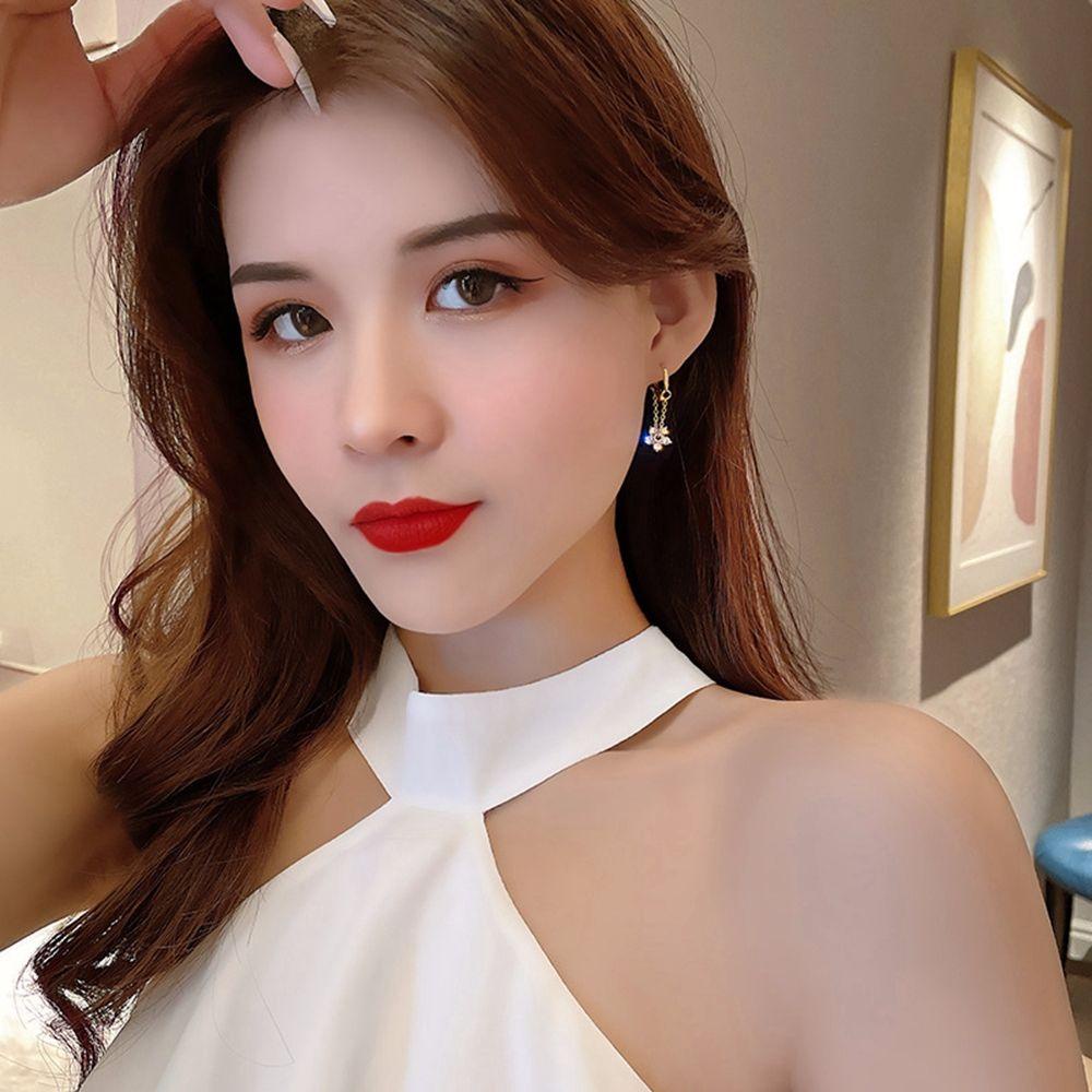Khuyên Tai Lủng Lẳng Bằng Hợp Kim Hàn Quốc Ngọt Ngào Cho Nữ Bern