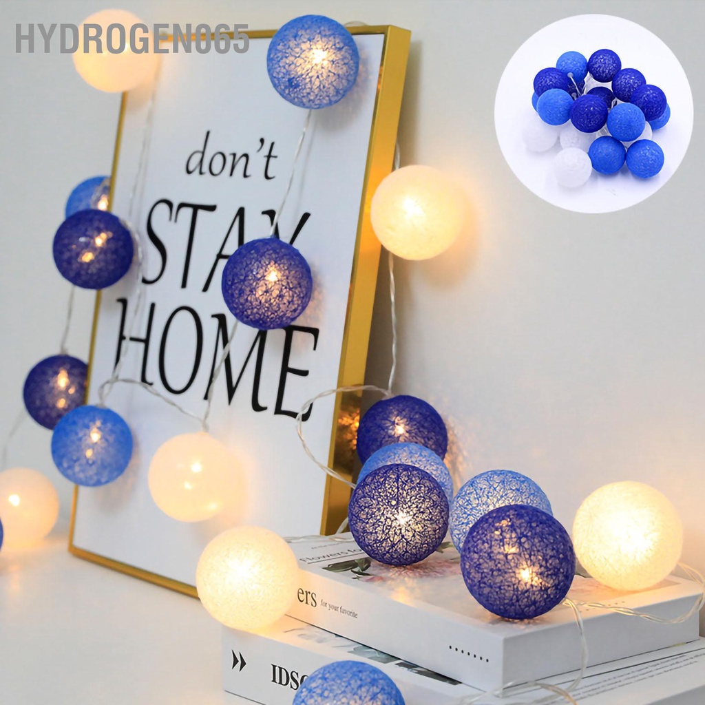 Hydrogen065 Đèn màu LED Bóng nhựa Giáng sinh Năm mới dây nhấp nháy để trang trí