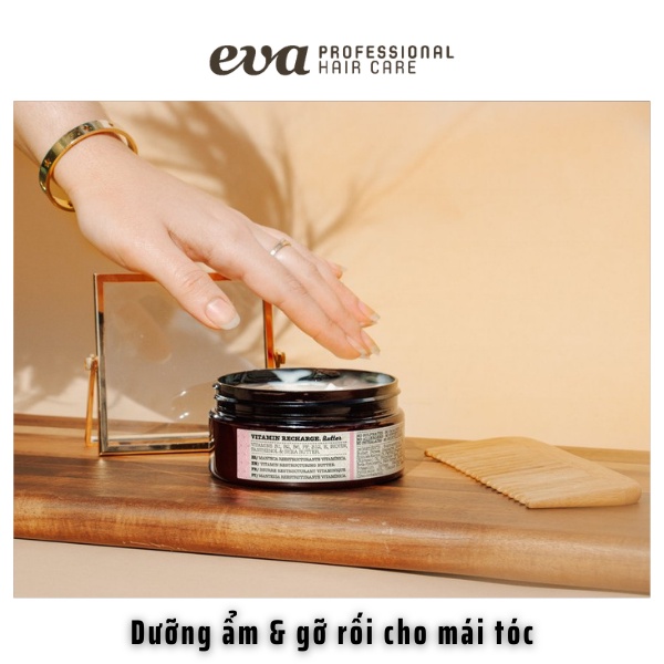 Ủ lạnh phục hồi tóc tạo kiểu nhẹ nhàng vitamin recharge butter không chứa silicone paraben sunfate nhập khẩu tây ban nha