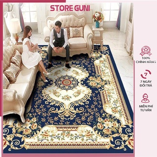 Thảm Trải Sàn Bali 3D trang trí nhà cửa phòng khách kích thước 1m6*2m3 loại dày đế cao su non chống trượt