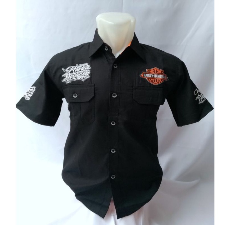 Áo sơ mi Graffiti Harley Davidson màu đen