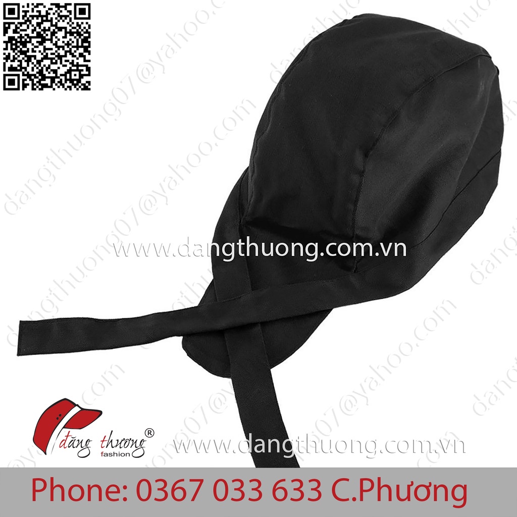 Mũ nón bếp cột dây kiểu nhật cho đầu bếp, phục vụ
