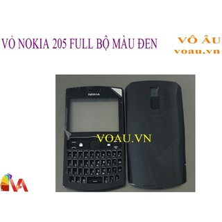 VỎ NOKIA 205 FULL BỘ MÀU ĐEN [CÓ PHÍM SƯỜN ]