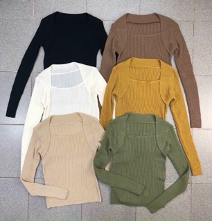 ÁO LEN CỔ U QC