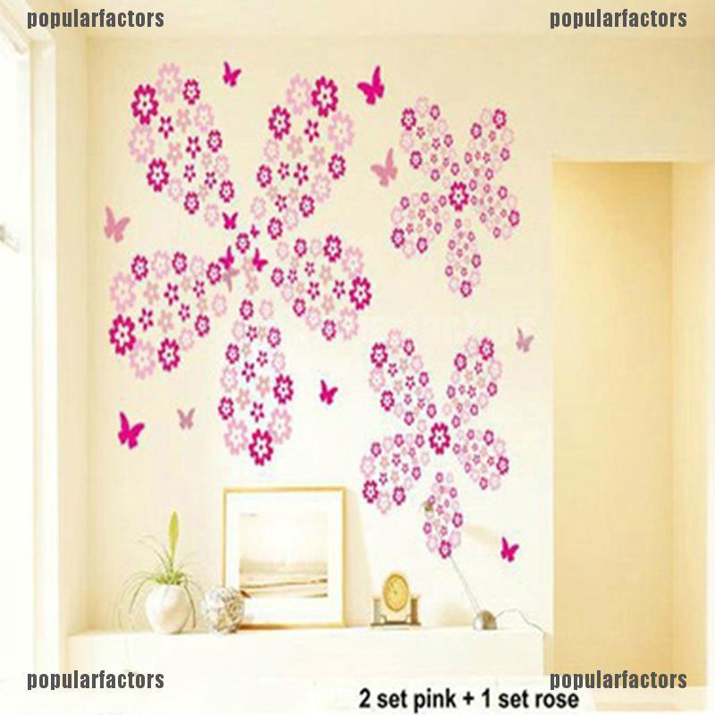 Bộ 108 Sticker Dán Tường Với 6 Bươm Bướm Dùng Trang Trí Độc Đáo