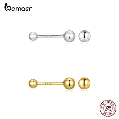 1 Đôi Bông Tai bamoer bạc 925 Đơn Giản Thời Trang Dành Cho Nữ