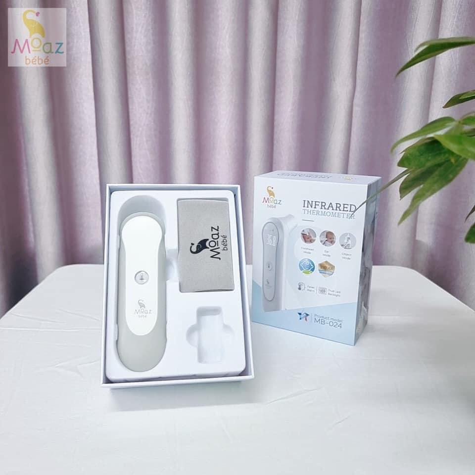 [BH CHÍNH HÃNG 24 THÁNG] Nhiệt kế hồng ngoại đa năng, thông minh MOAZ BEBE MB0-024 “Nhiệt kế bảo vệ sức khỏe cho bé’’