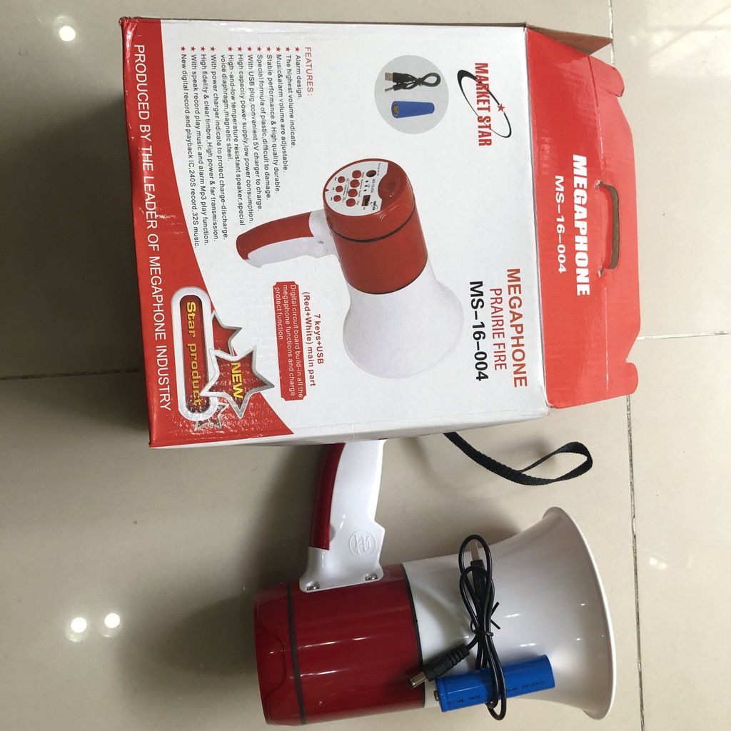 Loa Phóng Thanh Cầm Tay Mini Megaphone Dùng Bán Hàng Đi Phượt Cắm Trại Đi Tour