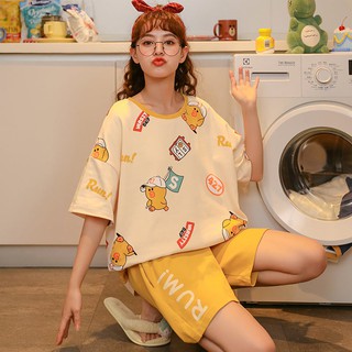 Đồ bộ nữ cotton cộc tay mẫu con vịt