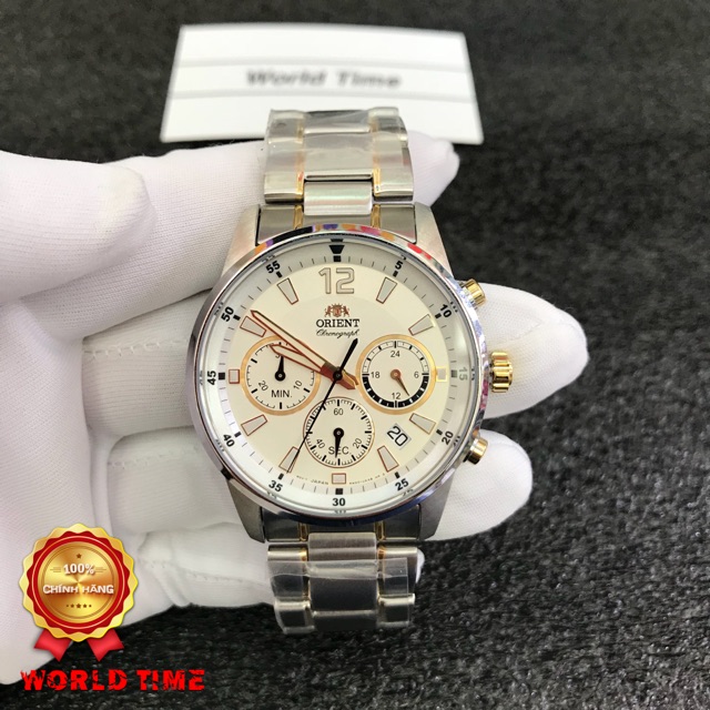 Đồng hồ Nam Chính Hãng Orient RA-KV0003S10B Chonograph , Dây thép