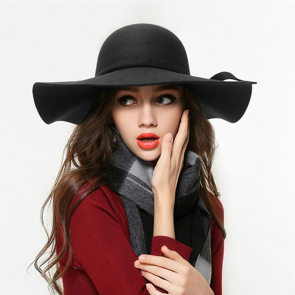 Nón vành rộng thời trang vintage cho nữ