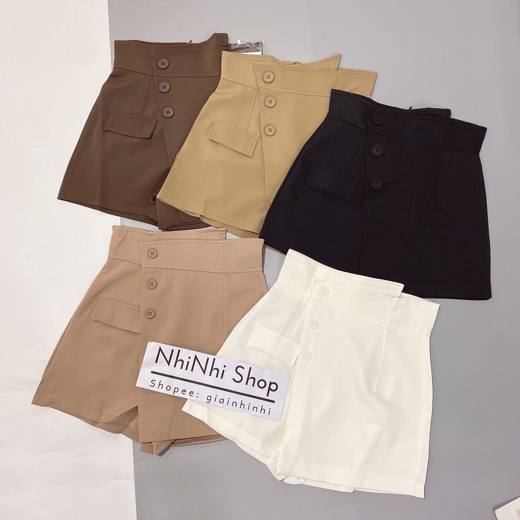 Xả hàng - Quần váy vạt chéo cạp cao đẹp QS3322 - NhiNhi Shop
