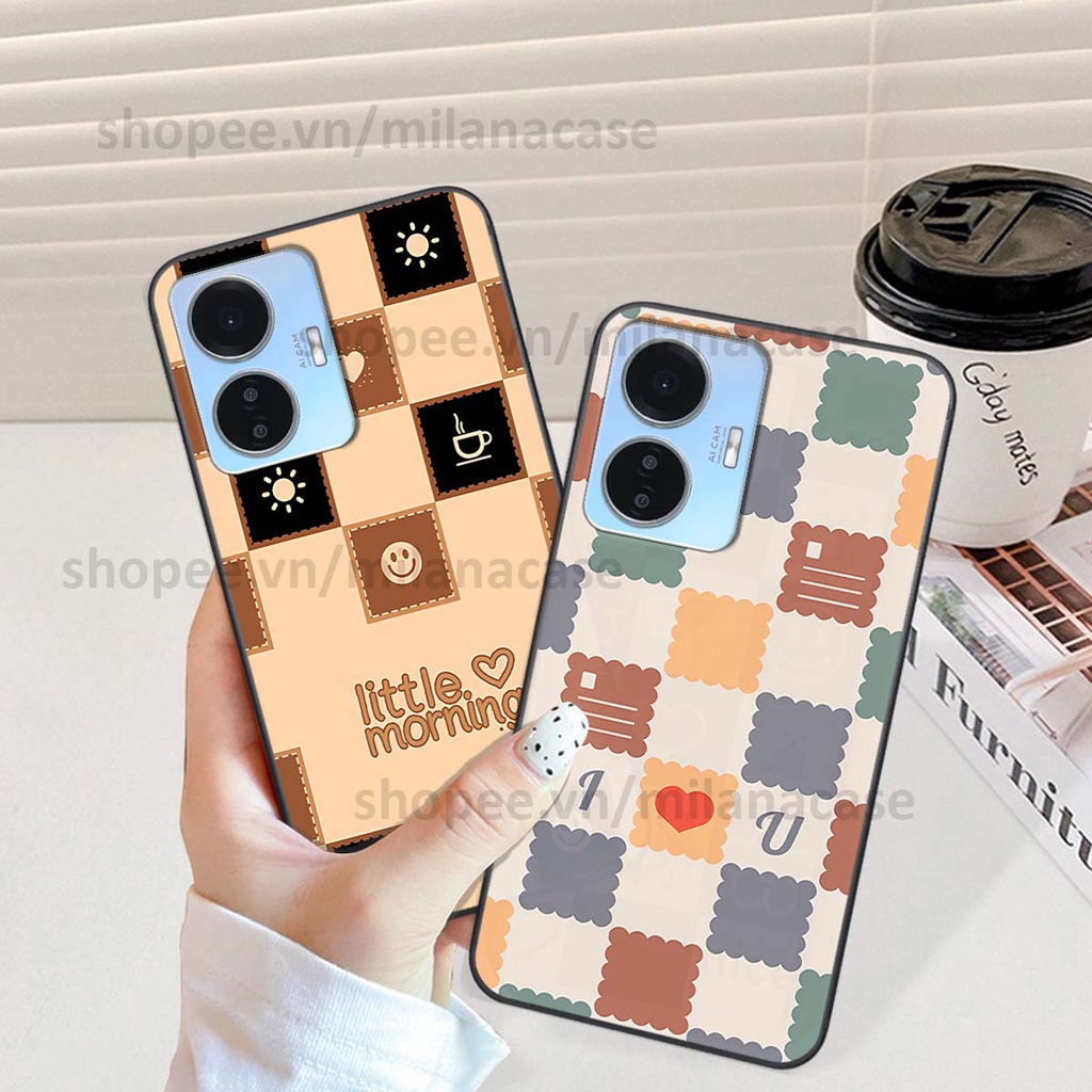 Ốp Vivo Y55 2022 caro họa tiết nhiều màu sắc siêu đẹp thời trang cá tính