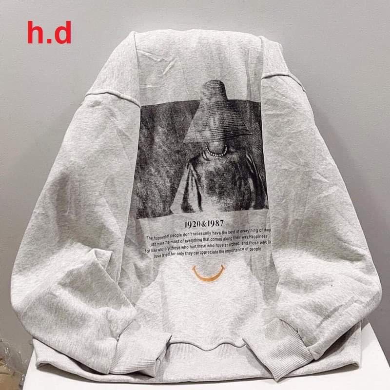 Áo khoác nỉ Smile mặt người in 2 mặt TH6