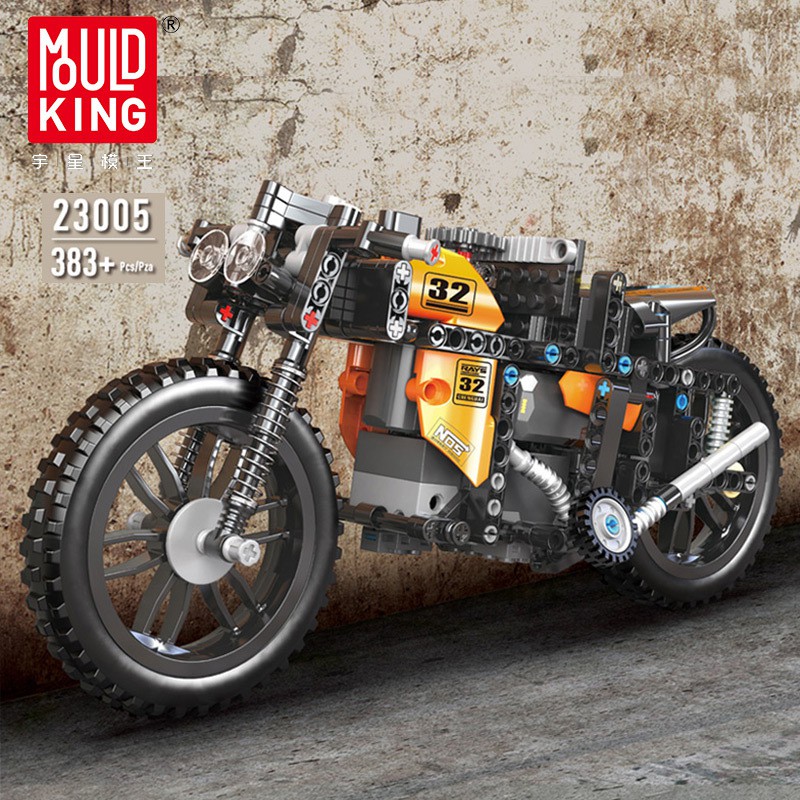 Đồ chơi xếp hình Non Lego Mould King 23005 xe máy có điều khiển