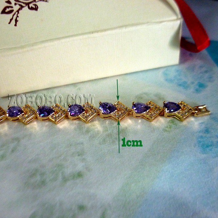 Lắc tay nữ đính đá tím LZ795