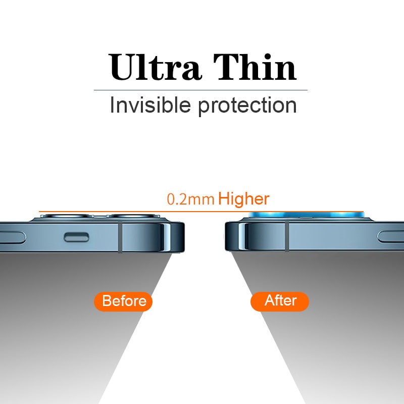 Metal Back Camera Lens Bảo vệ màn hình cho iPhone 12 Mini Pro Max Nhôm Vòng hợp kim Nhẫn cho iphone 12 Vỏ ống kính máy ảnh