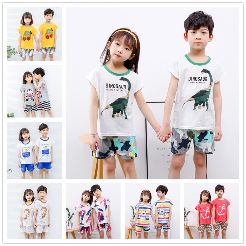 Bộ Quần Short Và Áo Thun In Hình Hoạt Hình Cho Bé Trai 100-150cm