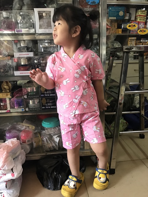 Bộ yukata vải kate cho bé trai và bé giá 8-18kg