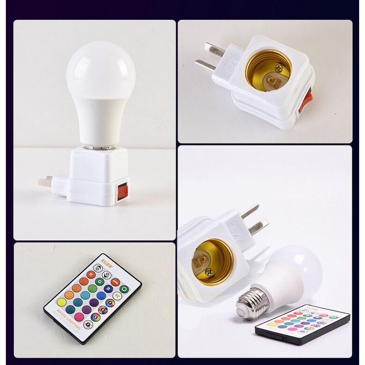 Bóng Đèn LED E27 Bằng Nhôm Nhiều Màu Sắc Điều Khiển Từ Xa
