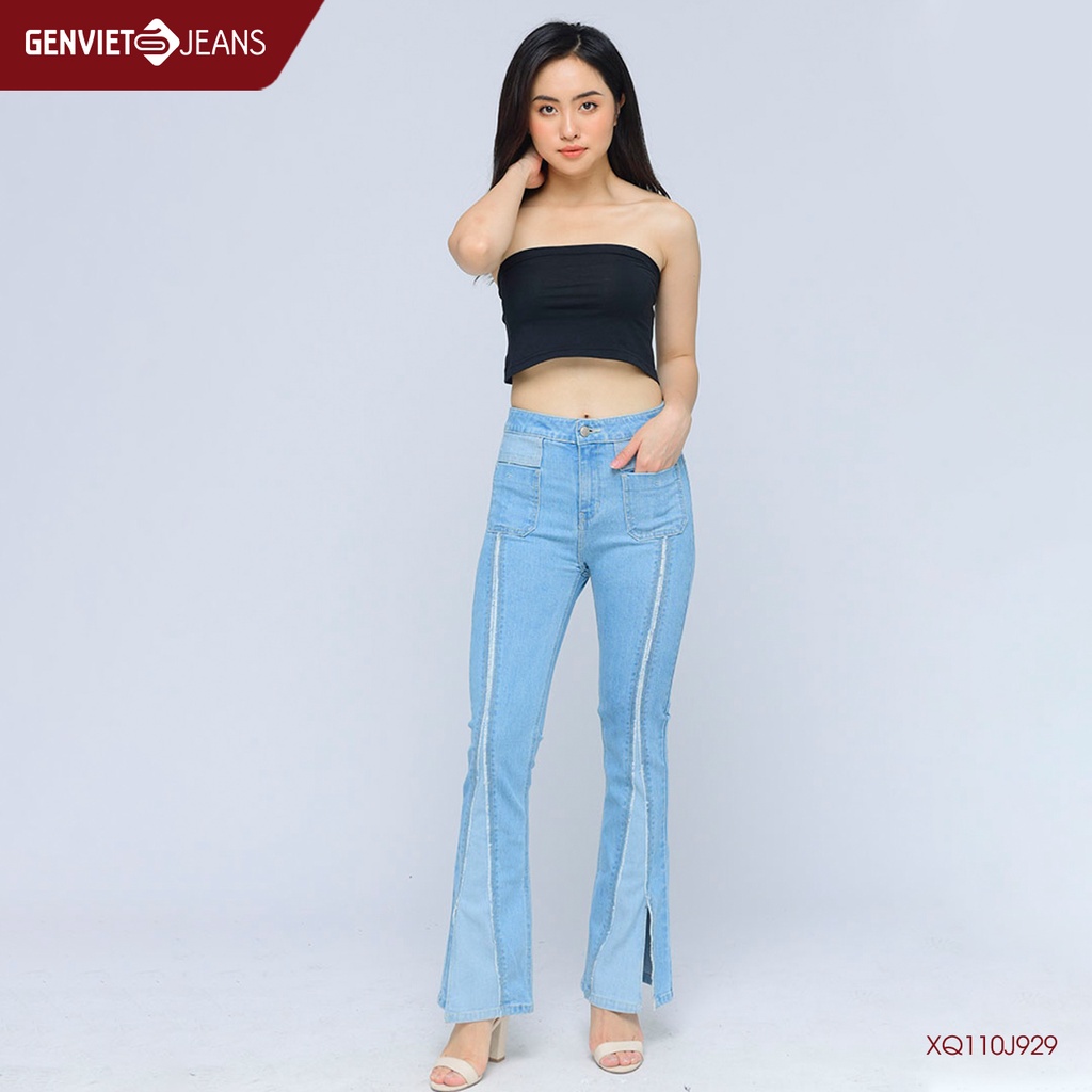 Quần dài jeans Nữ XQ110J929 GENVIET JEANS