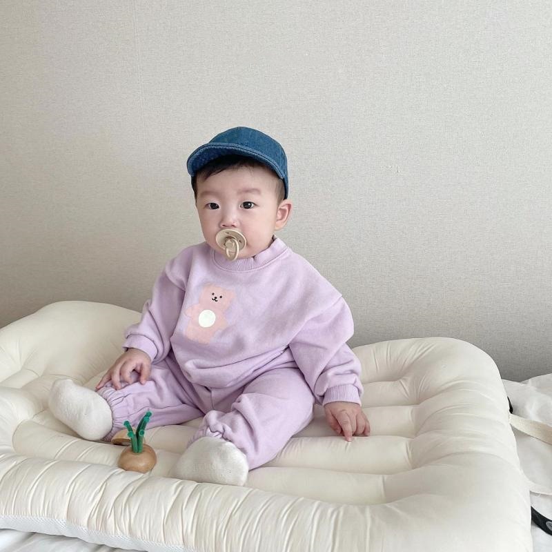 Áo sweater dài tay phối quần dài độc đáo thời trang mùa thu cho bé 0-36 tháng tuổi